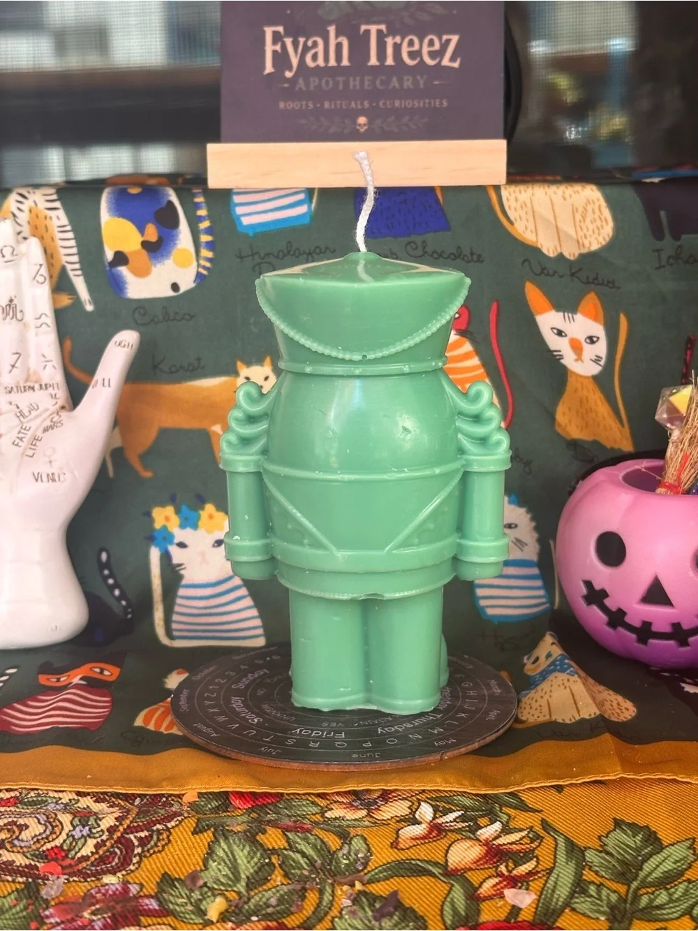 Green Nutcracker Candle